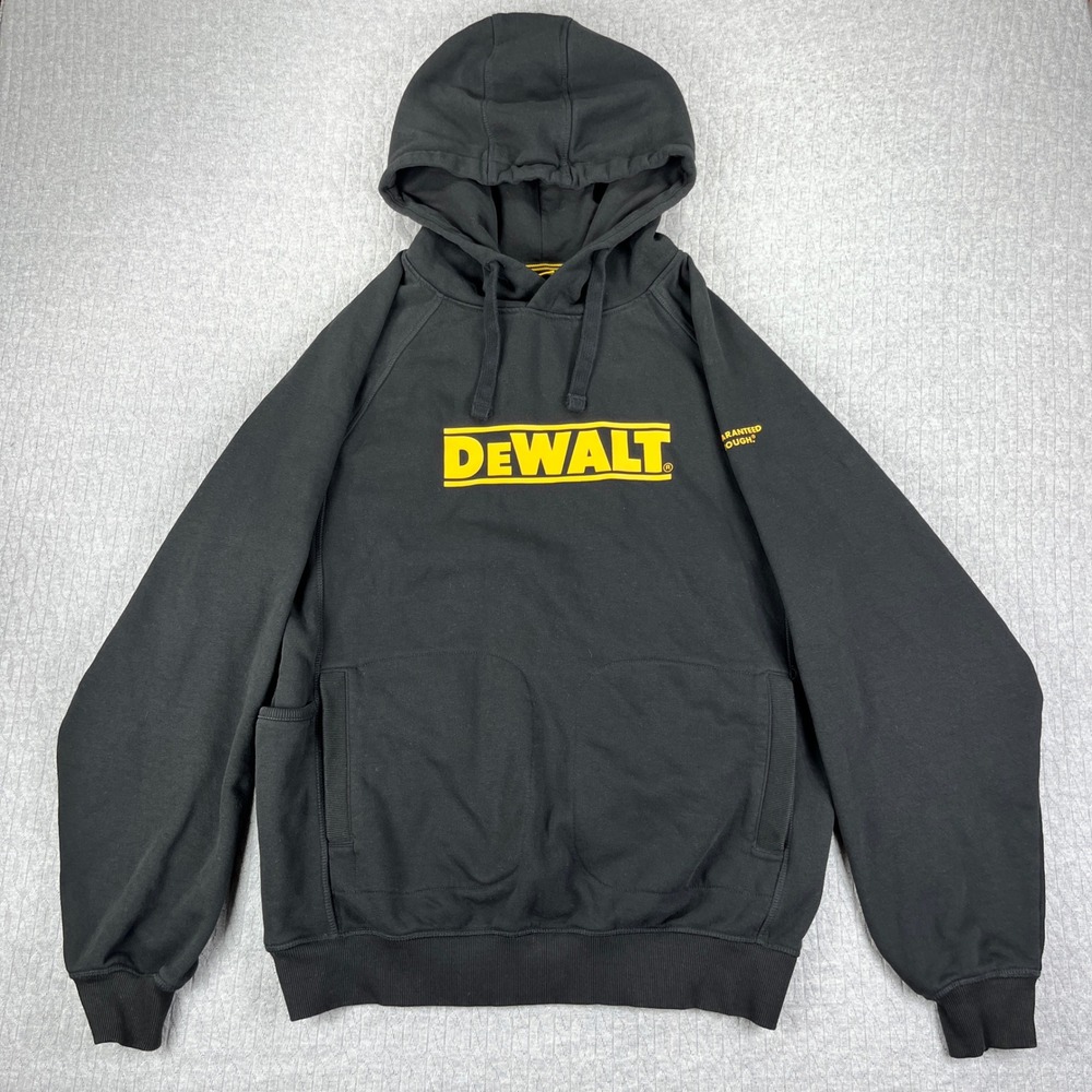 DEWALT Tools Equipment Heavy Duty Hoodie Men M Black Logan Graphic Pullover